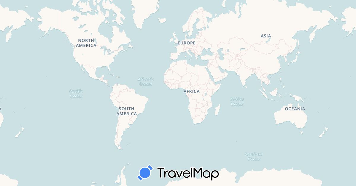 TravelMap itinerary: driving, hiking in Switzerland, Spain, France (Europe)